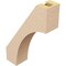 Ekena Millwork 3-inch W x 10-inch D x 14-inch H Westlake Rough Cedar Woodgrain TimberThane Knee Brace, Primed BRCUR03X10X14WTLRCPR - alternate 4